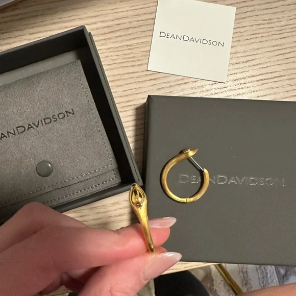 Dean Davidson - Gold Hoop Earrings - Picture 3 of 5